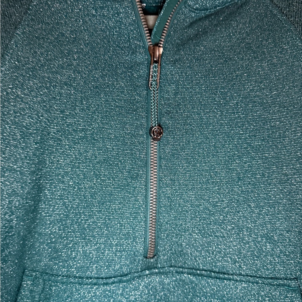 Lululemon Oversized Scuba Half-Zip Hoodie Sparkle Storm Teal XL/XXL - Picture 5 of 8